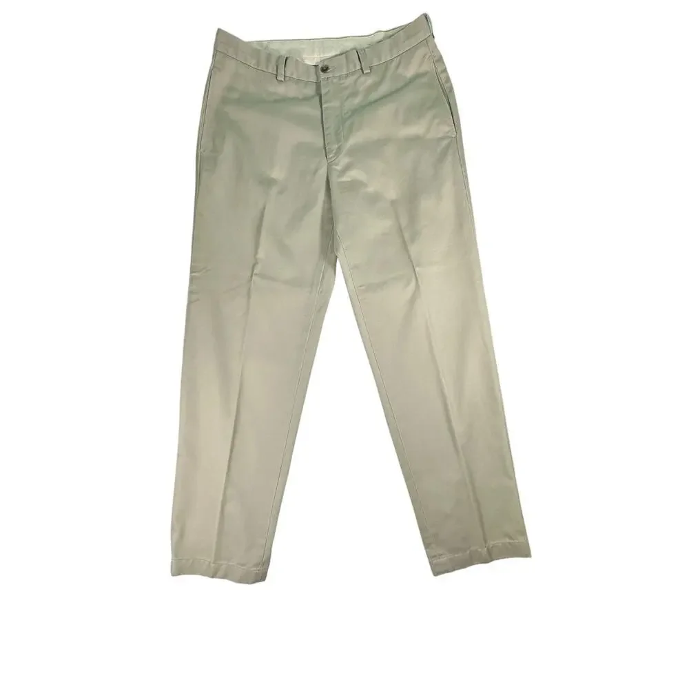 Brooks Brothers 346 Advantage Chino Clark Khaki Pants Slacks 34/32 100% Cotton‎